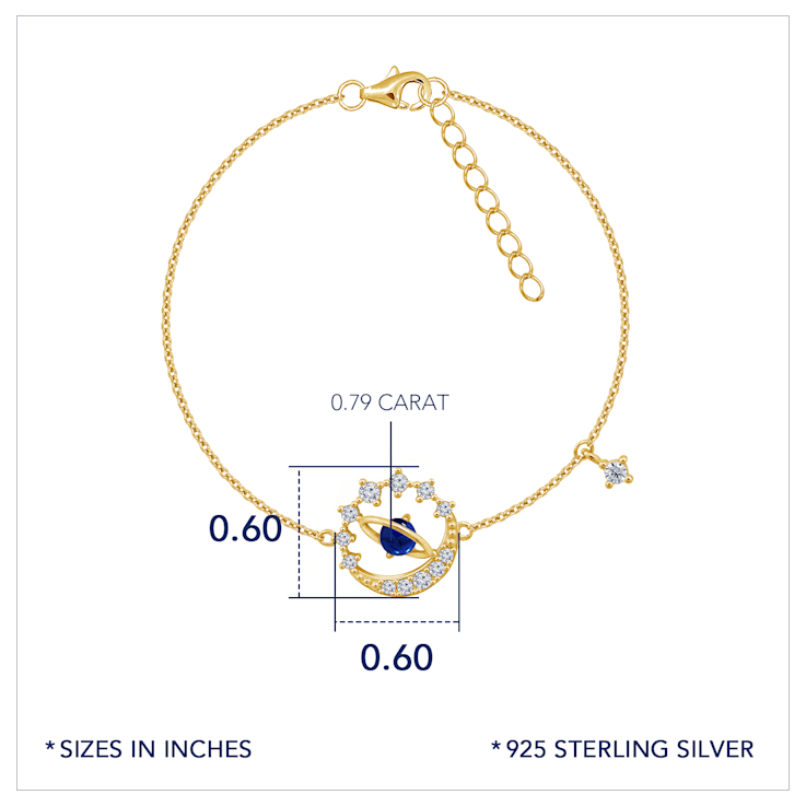 J'ADMIRE 14K Yellow Gold Over Sterling Silver Neptune Bracelet