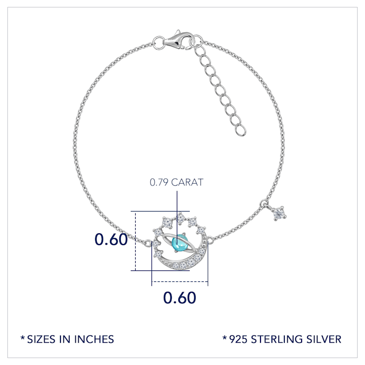 J'ADMIRE Platinum Over Sterling Silver Mercury Bracelet