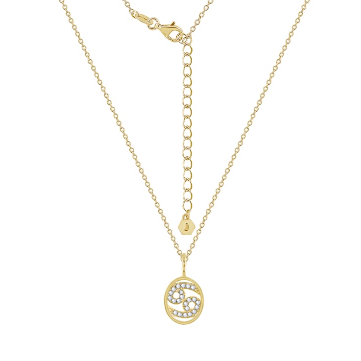 J'ADMIRE Sterling Silver Oval Zodiac Pendant Necklace