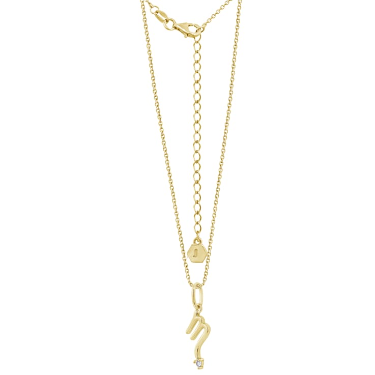 J'ADMIRE 14K Yellow Gold Over Sterling Silver Scorpio Zodiac Pendant Necklace