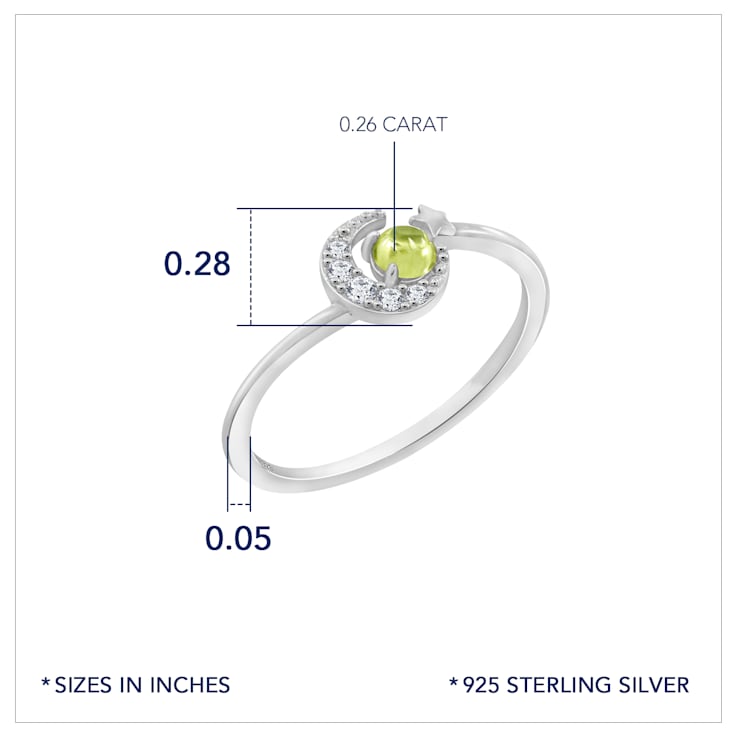 J'ADMIRE Platinum 950 Over Sterling Silver Moon Ring