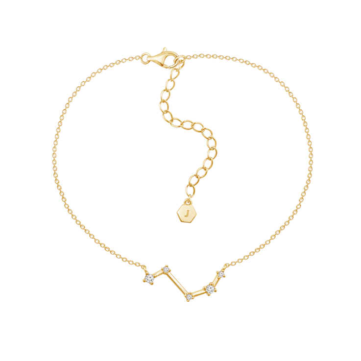 J'ADMIRE 14K Gold Over Sterling Silver Zodiac Anklet for Women