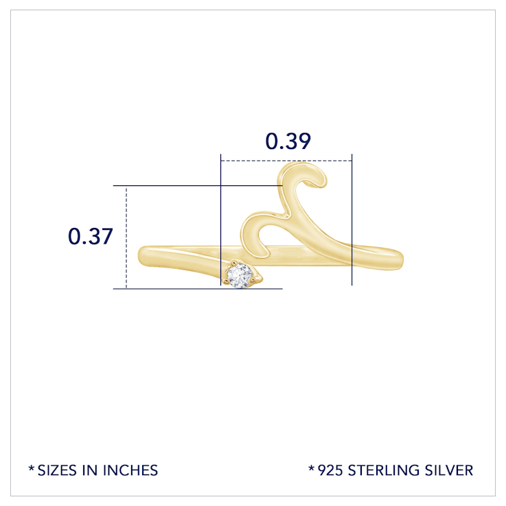 J'ADMIRE 14K Yellow Gold Over Sterling Silver Aries Horoscope Ring
