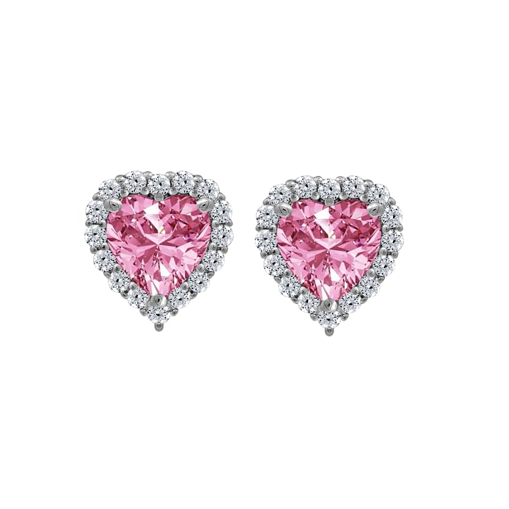 J'ADMIRE Heart Shaped Birthstone Stud Earrings