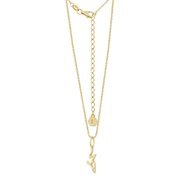 J'ADMIRE 14K Yellow Gold Over Sterling Silver Capricorn Zodiac Pendant Necklace