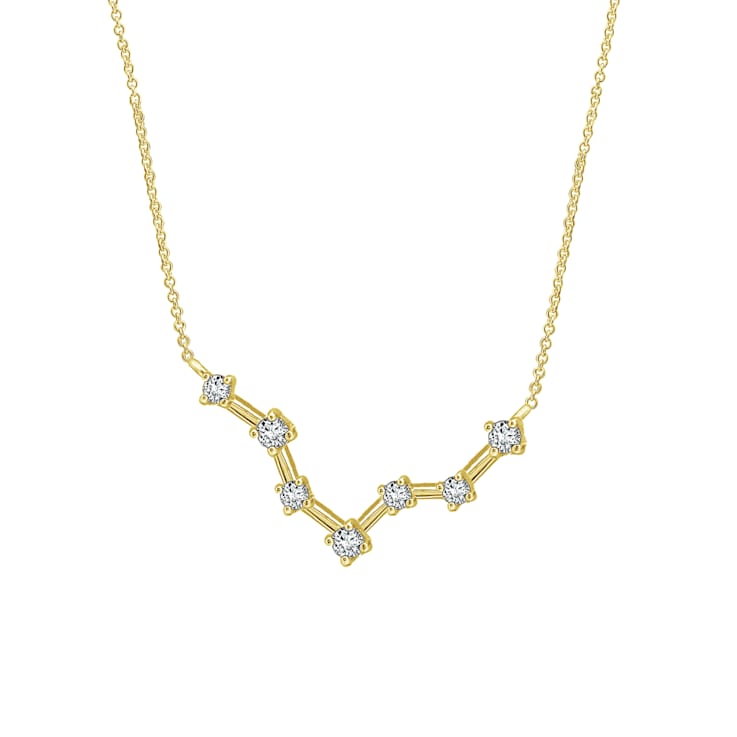 J'ADMIRE Pisces Zodiac Constellation 14K Yellow Gold Over Sterling
Silver Pendant Necklace