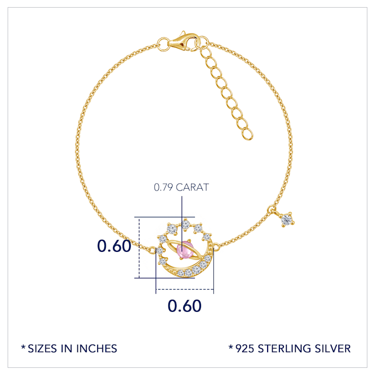 J'ADMIRE 14K Yellow Gold Over Sterling Silver Venus Bracelet