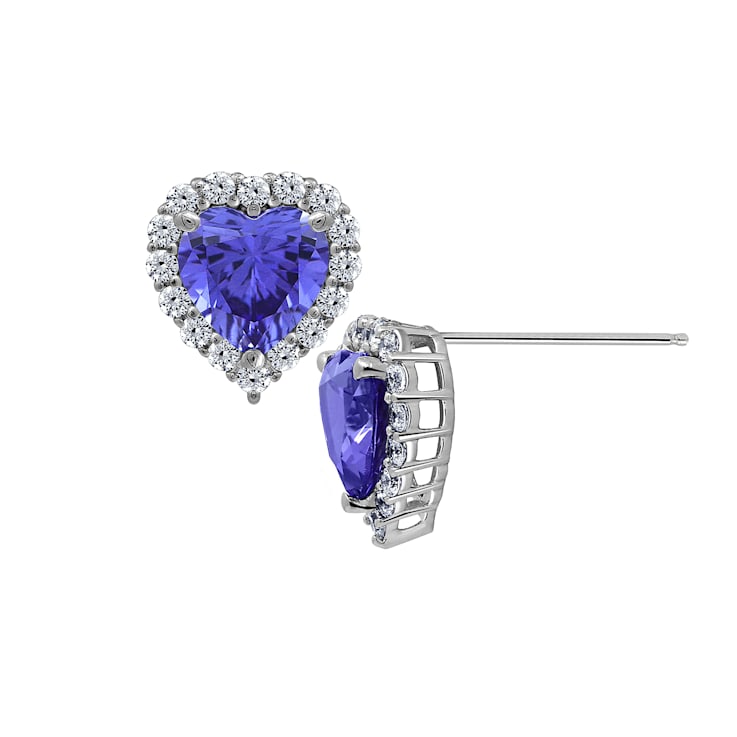 J'ADMIRE Heart Shaped Birthstone Stud Earrings