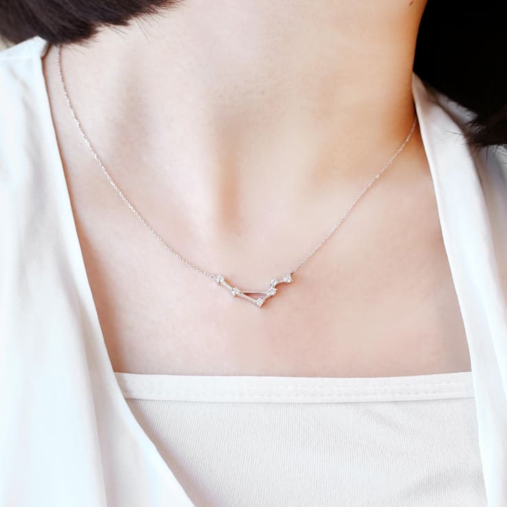 J'ADMIRE Libra Zodiac Constellation 14K Yellow Gold Over Sterling Silver
Pendant Necklace