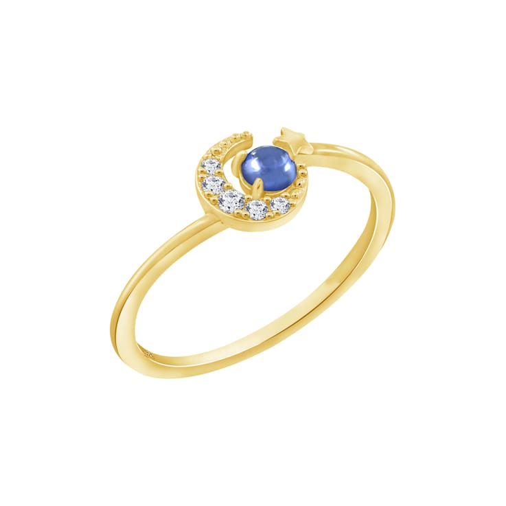 J'ADMIRE 14K Yellow Gold Over Sterling Silver Uranus Ring