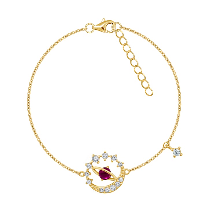 J'ADMIRE 14K Yellow Gold Over Sterling Silver Saturn Bracelet