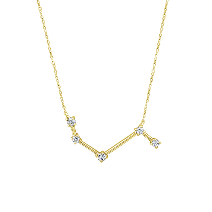 J'ADMIRE Aries Zodiac Constellation 14K Yellow Gold Over Sterling Silver
Pendant Necklace