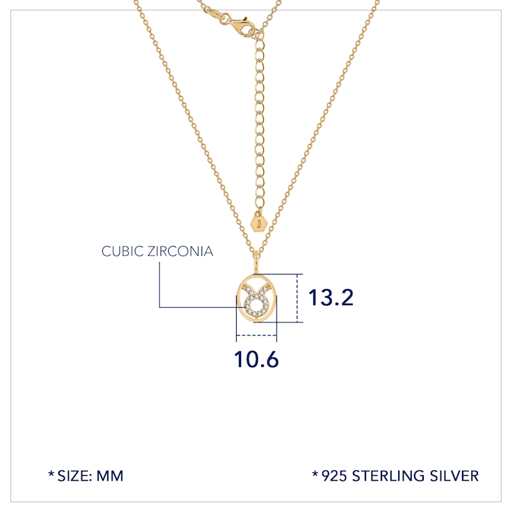 J'ADMIRE Sterling Silver Oval Zodiac Pendant Necklace