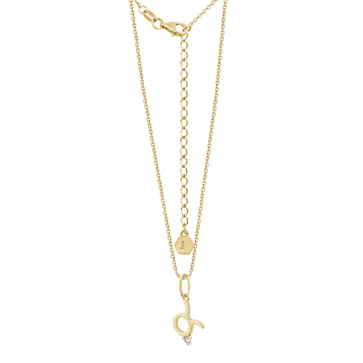 J'ADMIRE 14K Yellow Gold Over Sterling Silver Taurus Zodiac Pendant Necklace