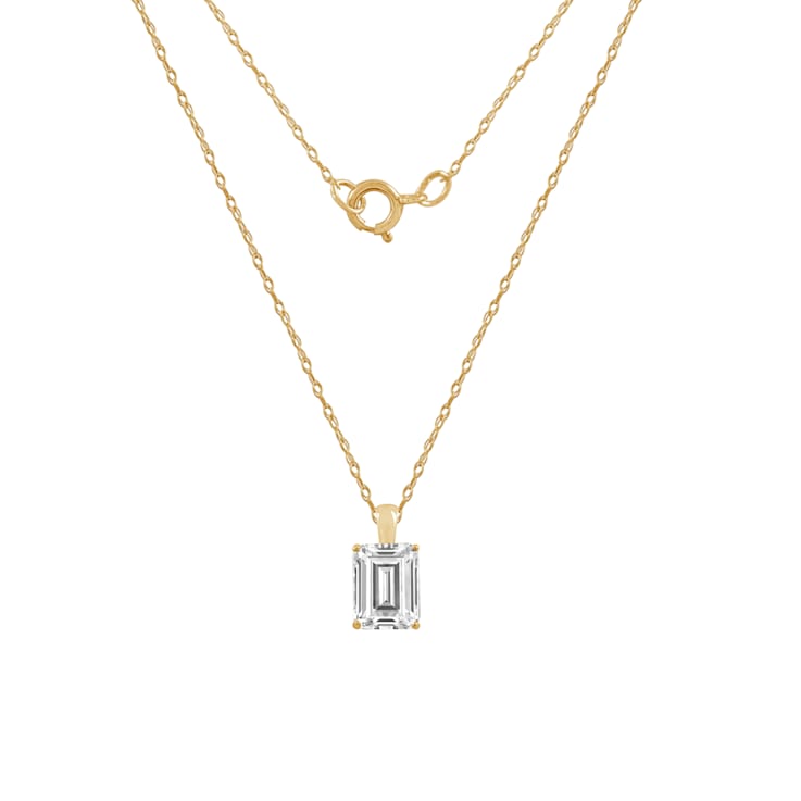 Classic Emerald-Cut Blue Gemstone Necklace – Forever Today by Jilco