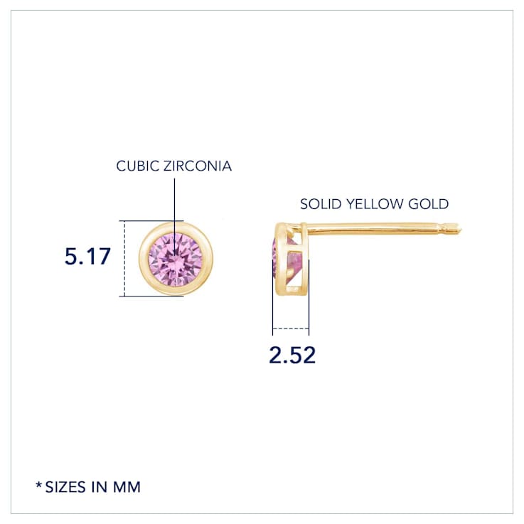 送税込【AMY O】Birthstone Solitaire Halo Studs 14K 6mm (7色) Gemstone Stud Earrings | Sarah O.