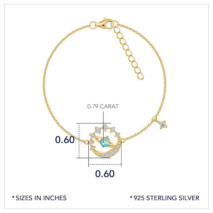 J'ADMIRE 14K Yellow Gold Over Sterling Silver Mercury Bracelet
