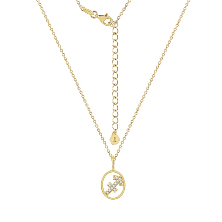 J'ADMIRE Sterling Silver Oval Zodiac Pendant Necklace