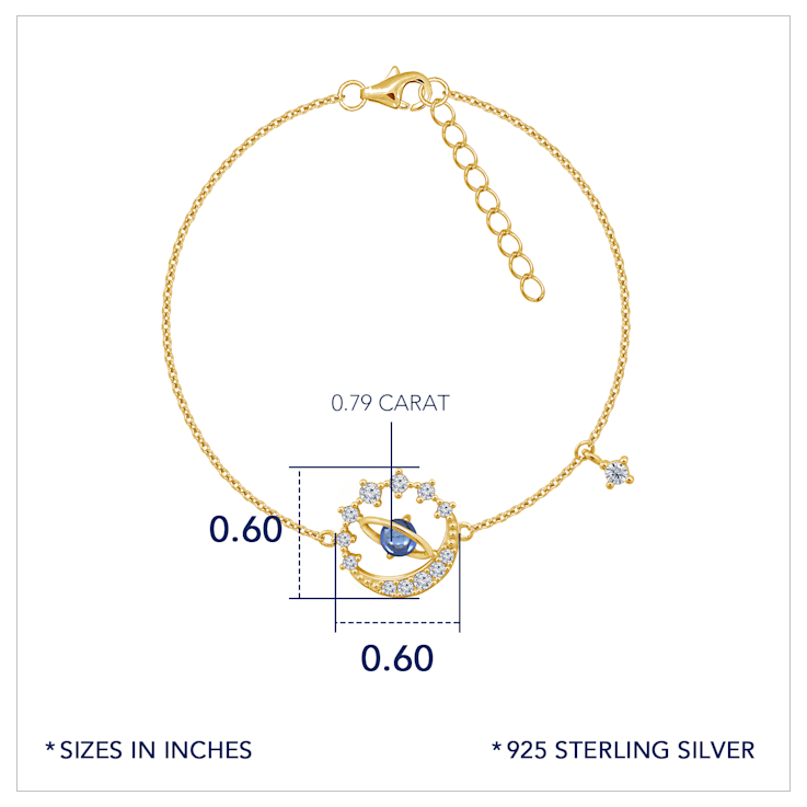 J'ADMIRE 14K Yellow Gold Over Sterling Silver Uranus Bracelet