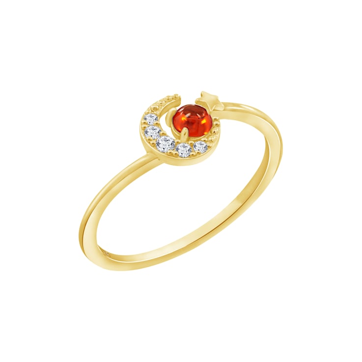J'ADMIRE 14K Yellow Gold Over Sterling Silver Sun Ring