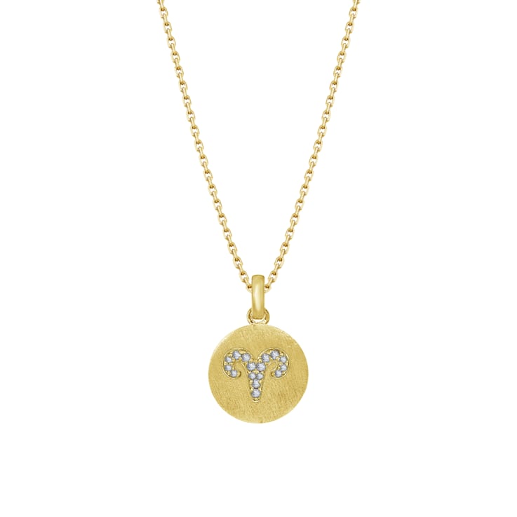 J'ADMIRE 14K Yellow Gold Over Sterling Silver Vintage Aries Zodiac Sign
Pendant Necklace