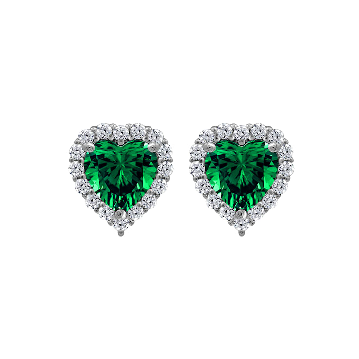 J'ADMIRE Heart Shaped Birthstone Stud Earrings
