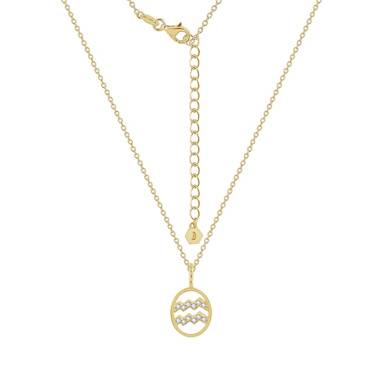 J'ADMIRE Sterling Silver Oval Zodiac Pendant Necklace