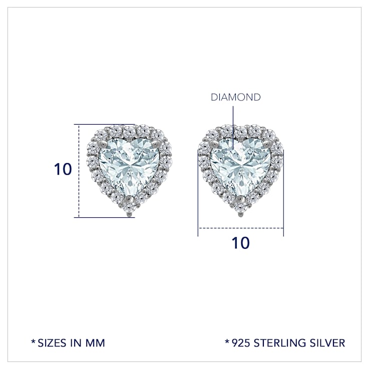 J'ADMIRE Heart Shaped Birthstone Stud Earrings