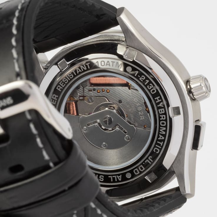 JACQUES LEMANS Hybromatic Men's Watch with Silicone/Leather Strap and
Solid Stainless Steel 1-2130