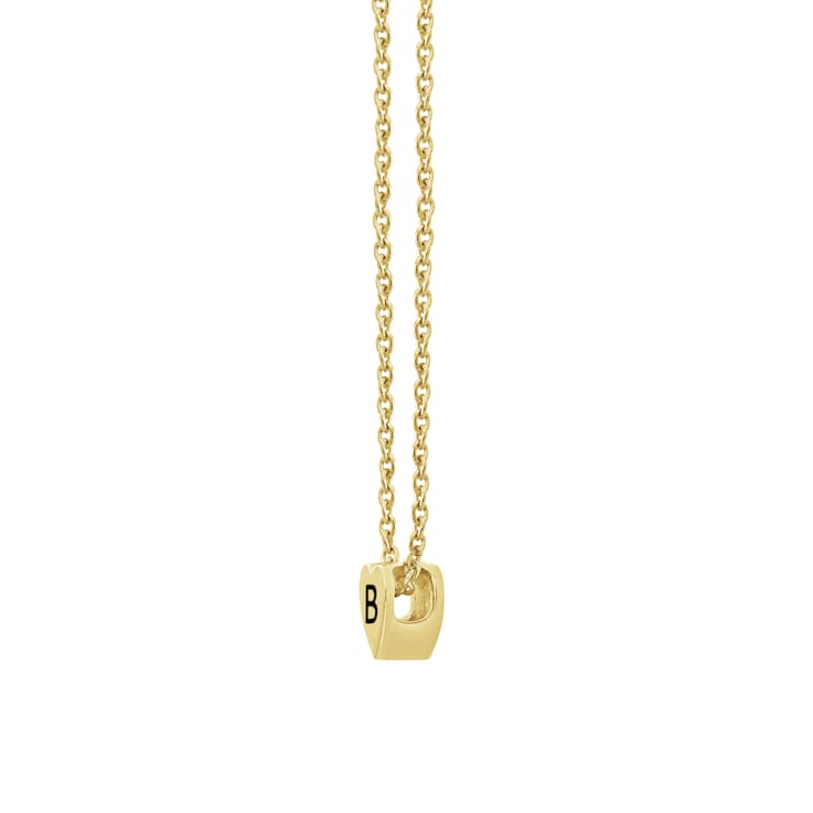 J'ADMIRE 14K Yellow Gold Over Sterling Silver Simple Initial Pendant Necklace