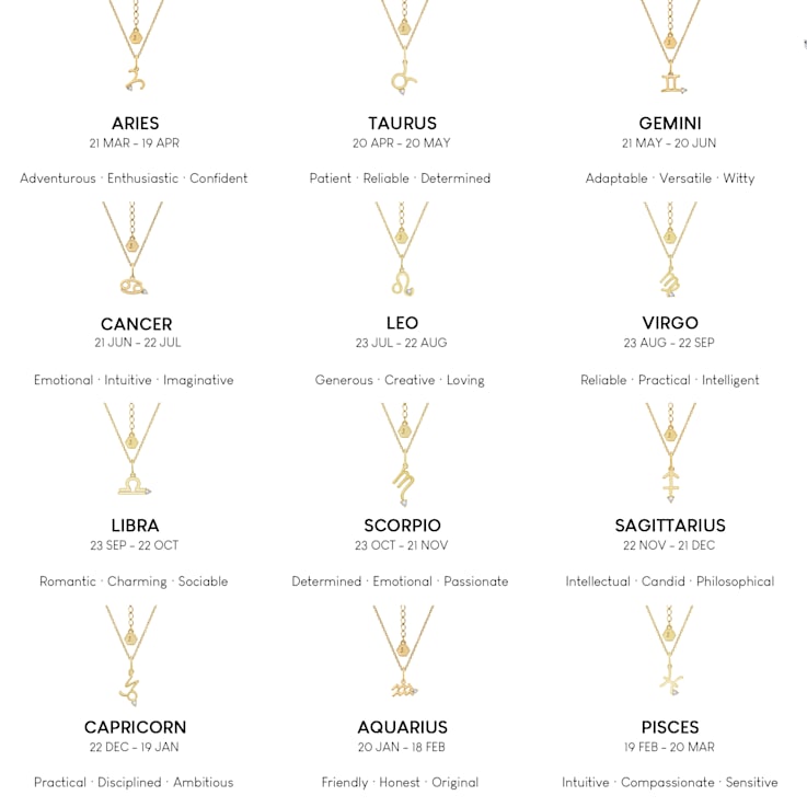 J'ADMIRE 14K Yellow Gold Over Sterling Silver Aries Zodiac Pendant Necklace