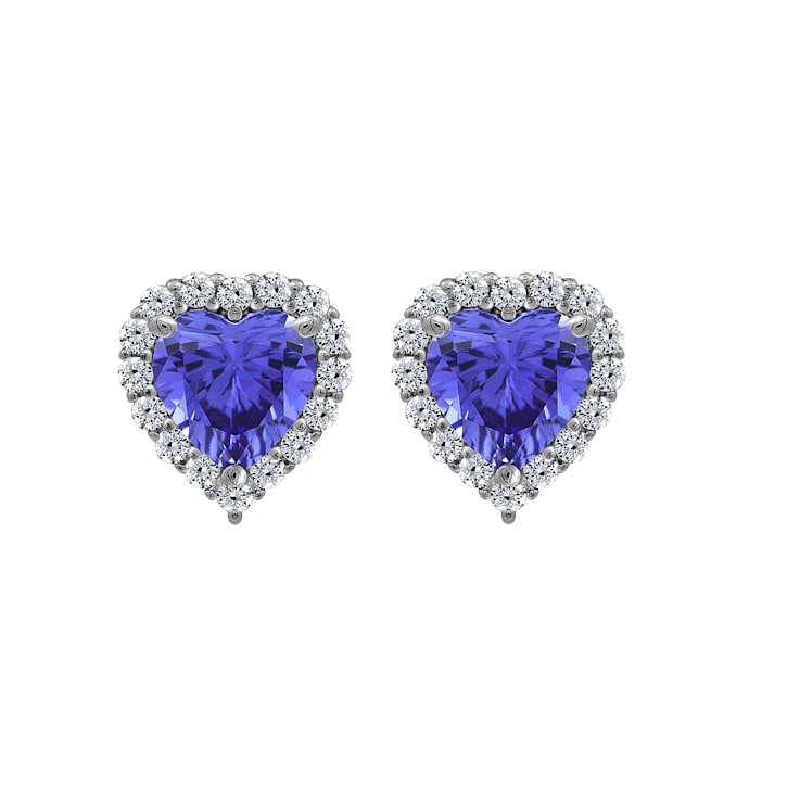 J'ADMIRE Heart Shaped Birthstone Stud Earrings