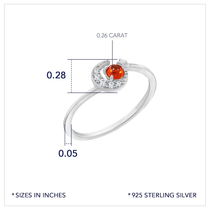 J'ADMIRE Platinum 950 Over Sterling Silver Sun Ring