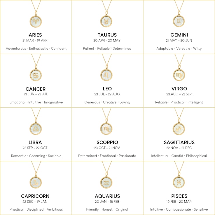 Leo zodiac 2024 sign necklace