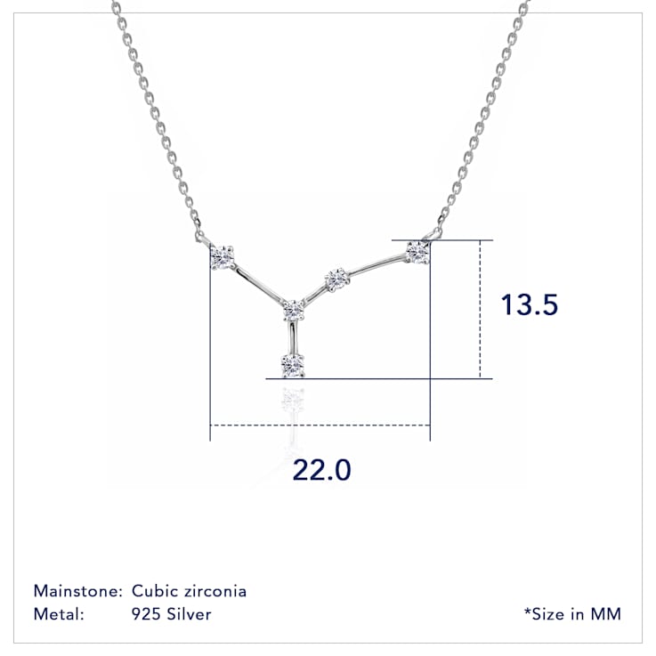J'ADMIRE Cancer Zodiac Constellation 14K Yellow Gold Over Sterling
Silver Pendant Necklace