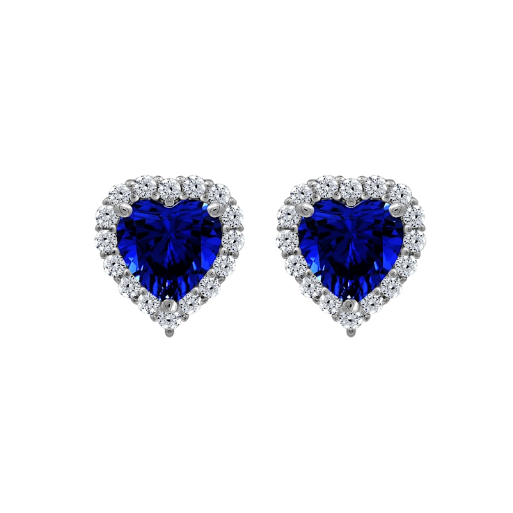 J'ADMIRE Heart Shaped Birthstone Stud Earrings