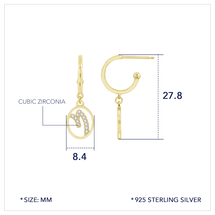 J'ADMIRE Sterling Silver Zodiac Drop Earrings
