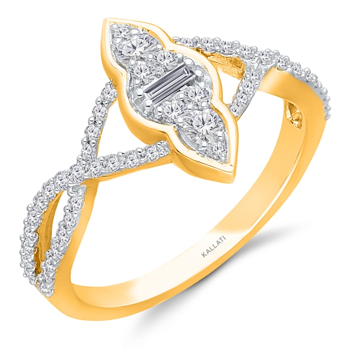KALLATI Yellow Gold 0.45 ctw Diamond Ring