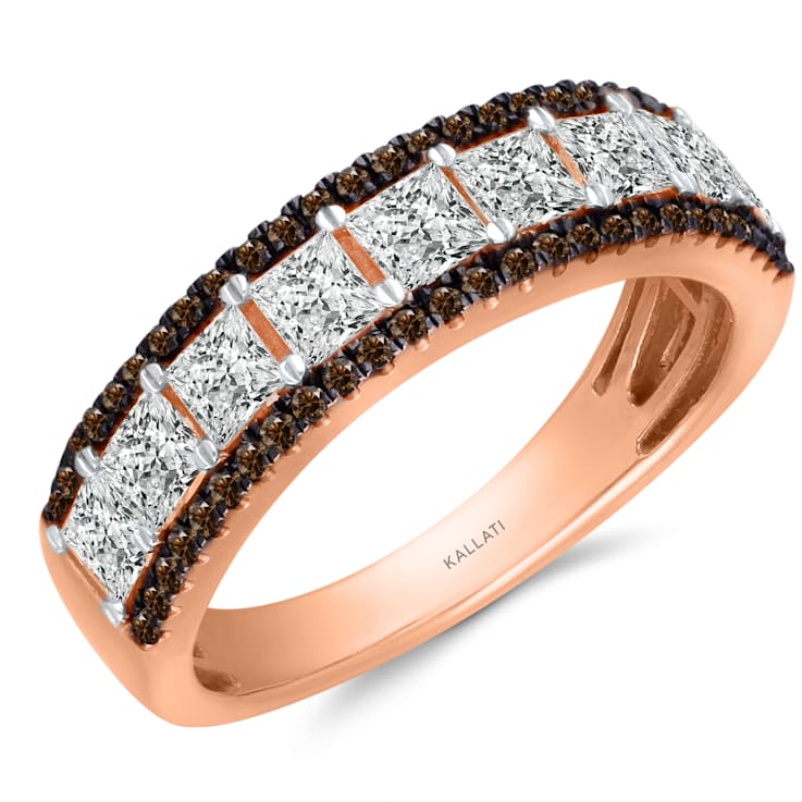 KALLATI Rose Gold "Coco Kallati" 1.65ct Round Coco & White
Diamond Ring