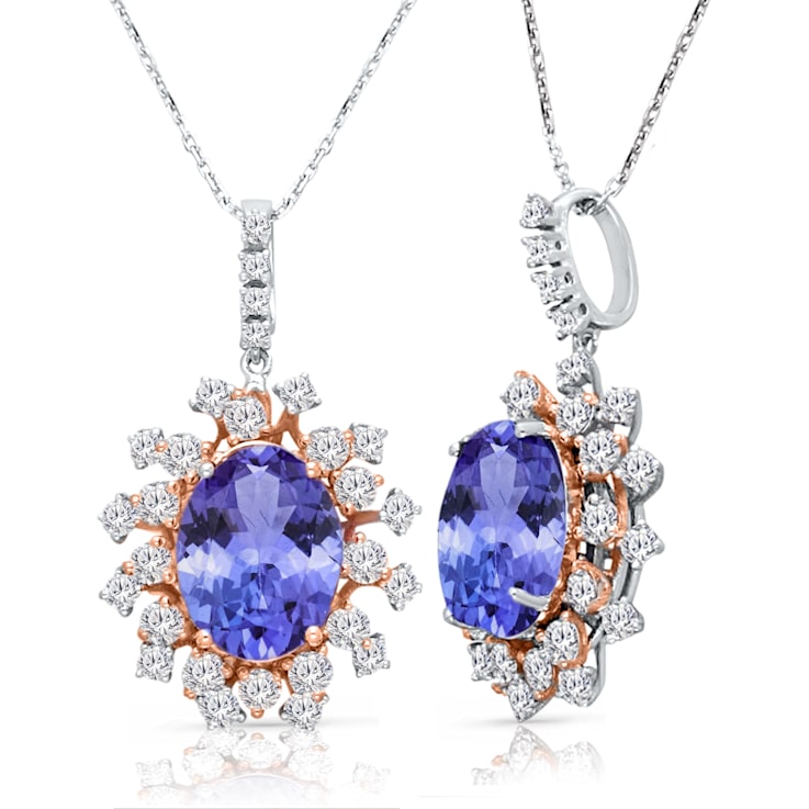 KALLATI White Gold "Renaissance" 7.10ctw Tanzanite Pendant