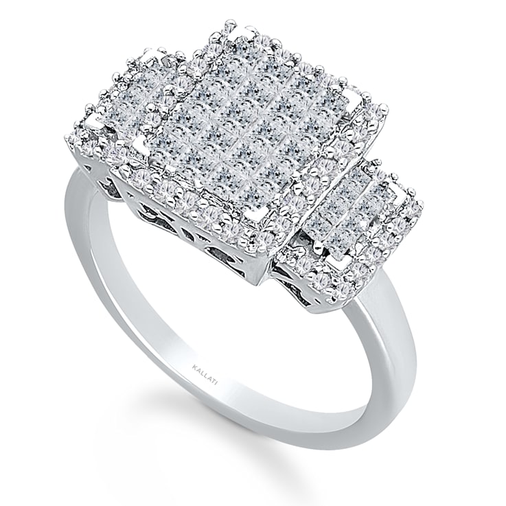 KALLATI White Gold "Princesse Royale" 1.00ct Princess Diamond Ring