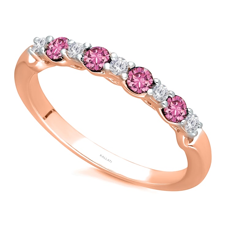 KALLATI Rose Gold "Heirloom" 0.40ctw Pink Sapphire Ring
