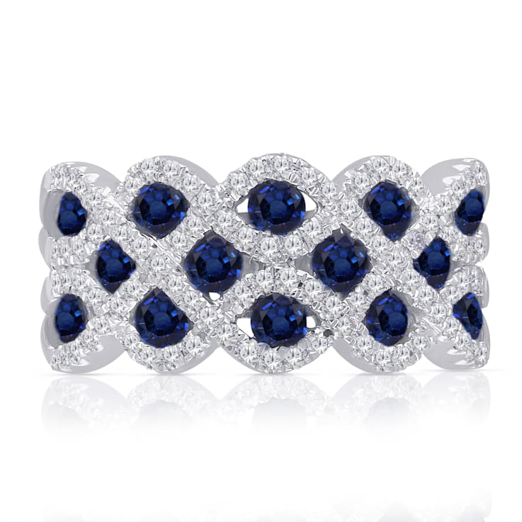KALLATI White Gold "Heirloom" 1.75ctw Sapphire & Diamond Ring