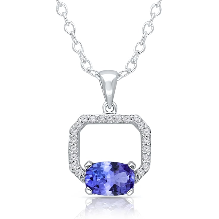 KALLATI White Gold "Renaissance" 1.30ctw Tanzanite and Diamond Pendant