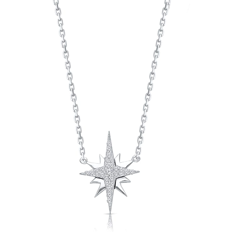 KALLATI White Gold 0.15 ctw Diamond Necklace