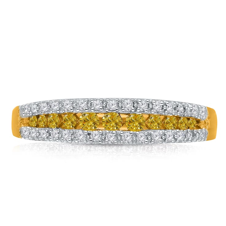 KALLATI Yellow gold "Sunset" 0.30ct White & Natural Yellow
Diamond Ring