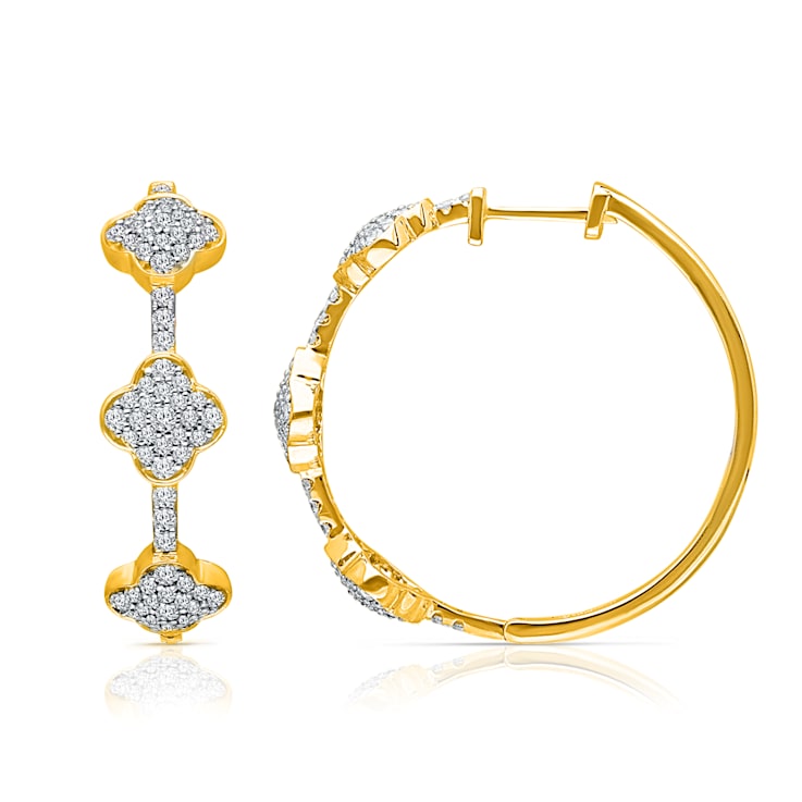 KALLATI Yellow Gold "Eternal" 1.50ct White Diamond Earrings
