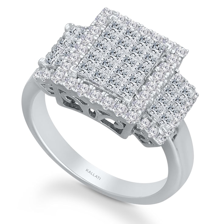 KALLATI White Gold "Princesse Royale" 1.50ct Princess Diamond Ring