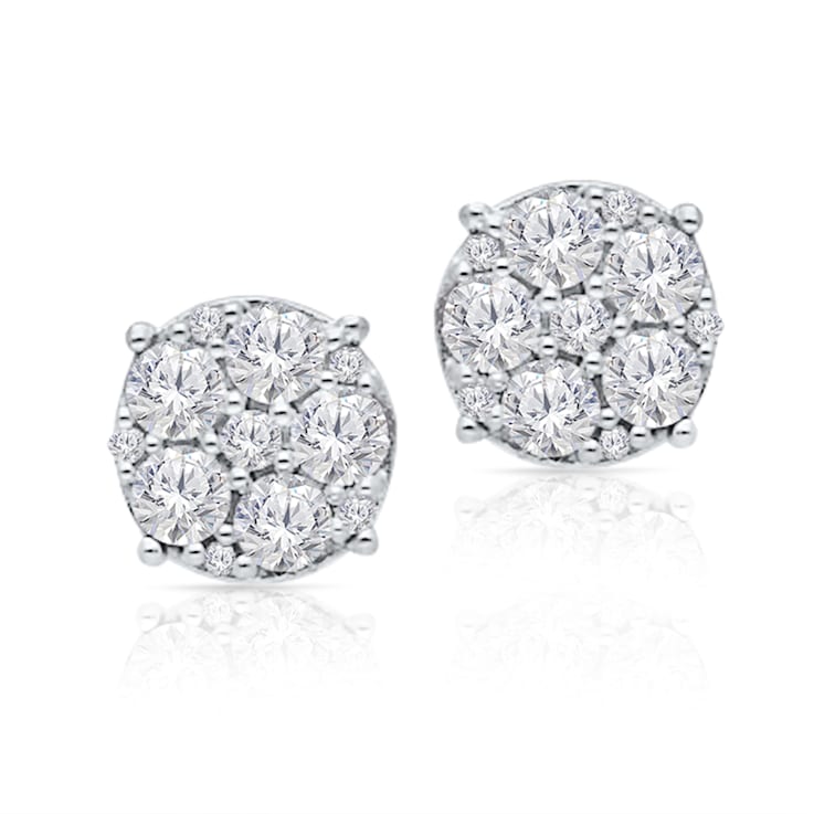 KALLATI White gold "Eternal" 0.35ct Round Diamond Earrings