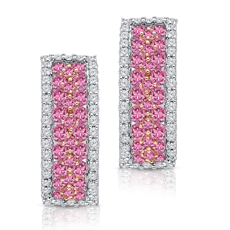 KALLATI 14k Rose Gold "Heirloom" 1.70 ctw Pink Sapphire Earrings